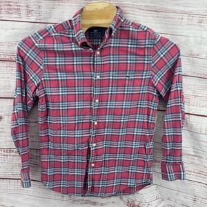 Vineyard Vines Flannel‎ Shirt Mens Small  Plaid Classic Fit Tucker Cotton Linen